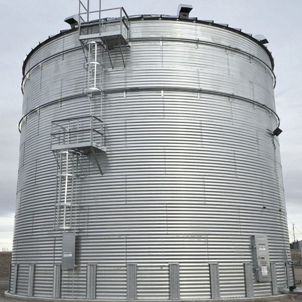 Steel Core Galvanized Water Storage Tank With 10 Degree Roof-615